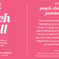 Peach Spell 4 oz Room & Linen Spray label