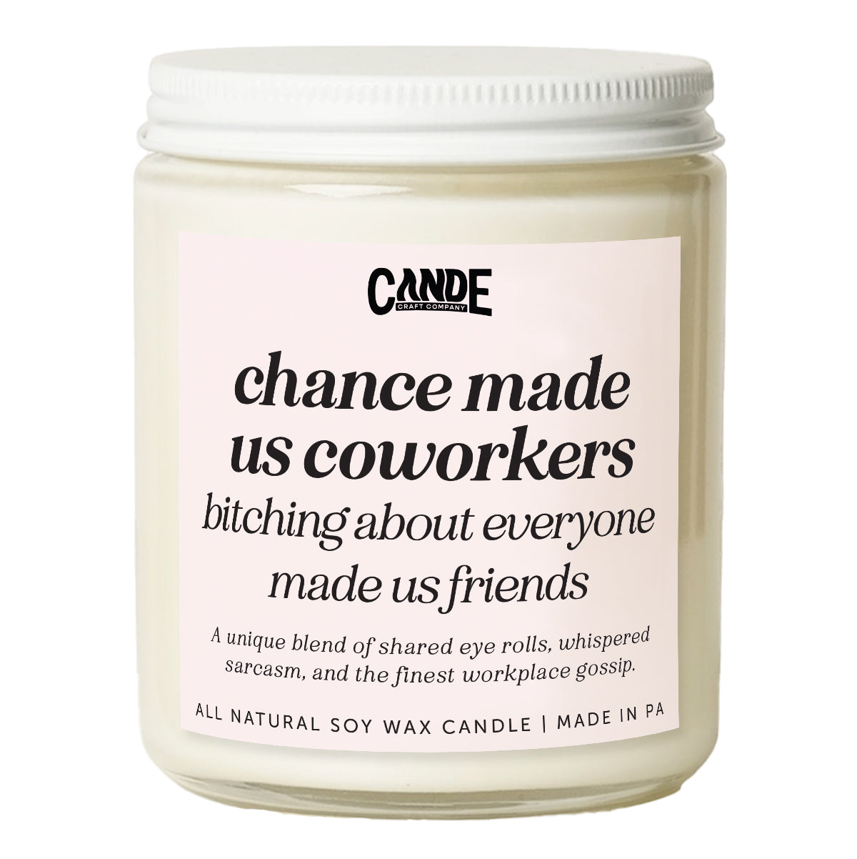 Chance Made Us Coworkers Bitching About Everyone Else Made us Friends Candle