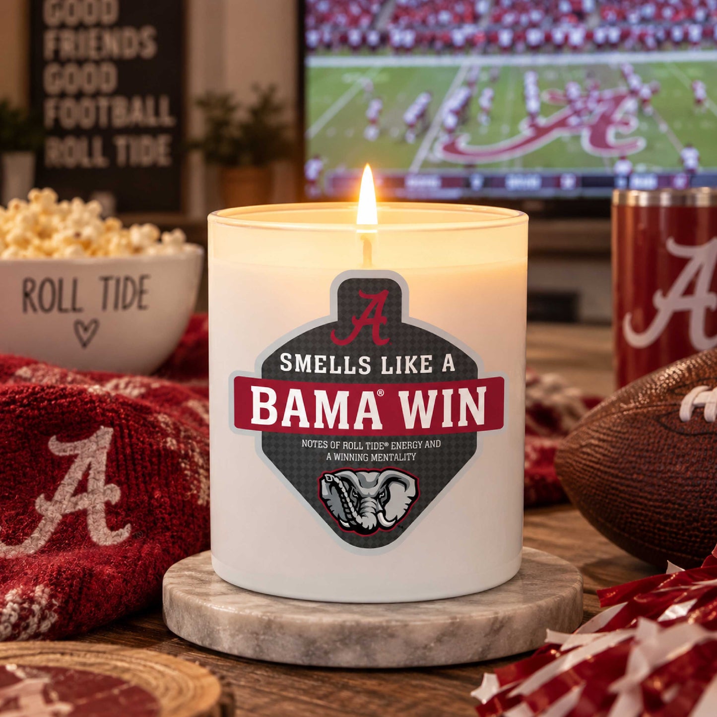 Smells Like a Bama Win Candle - The University of Alabama Crimson Tide Gift