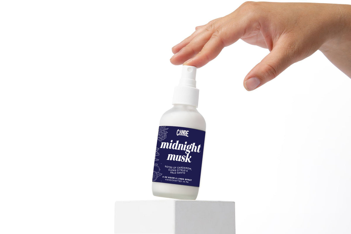 Midnight Musk 4 oz Room & Linen Spray bottle by C&E Craft Co