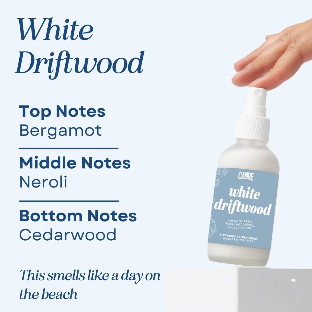 Scented Room & Linen Spray - Designer Fragrance for Home Ambiance Room Spray C & E Craft Co White Driftwood 