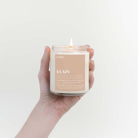 Elain Scented Soy Wax Candle C & E Craft Co 