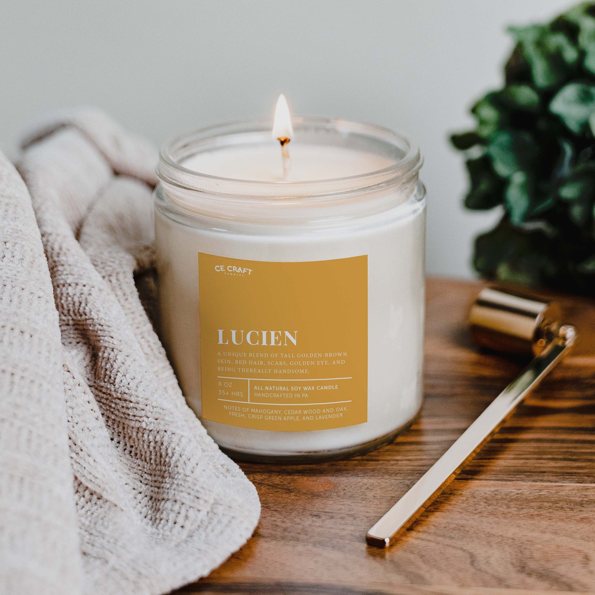 Lucien Scented Soy Wax Candle - A Court of Thrones and Roses Candle C & E Craft Co 