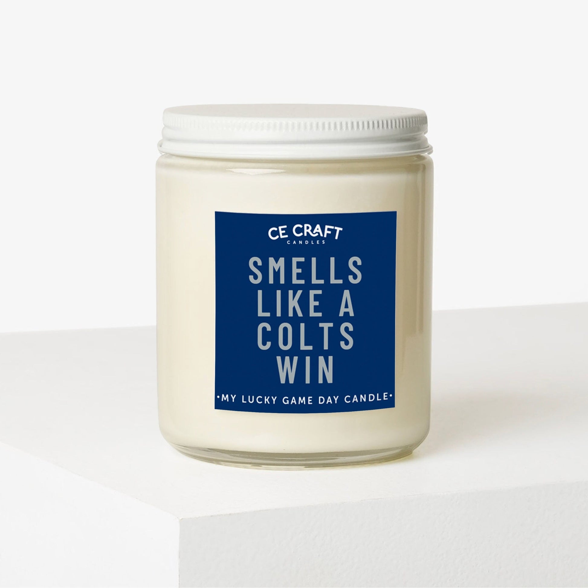 Smells Like a Colts Win Scented Candle C & E Craft Co 