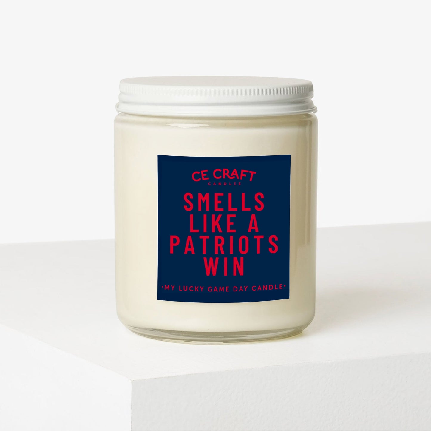 Smells Like a Patriots Win Scented Candle C & E Craft Co 