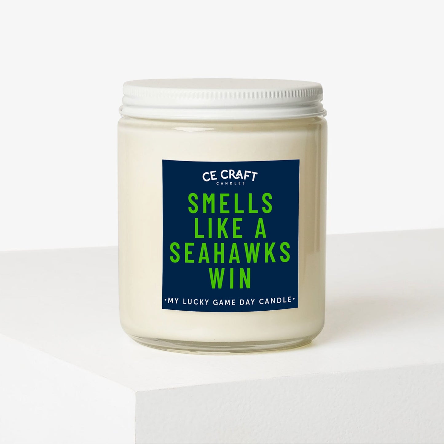 Smells Like a Seahawks Win Scented Candle C & E Craft Co 