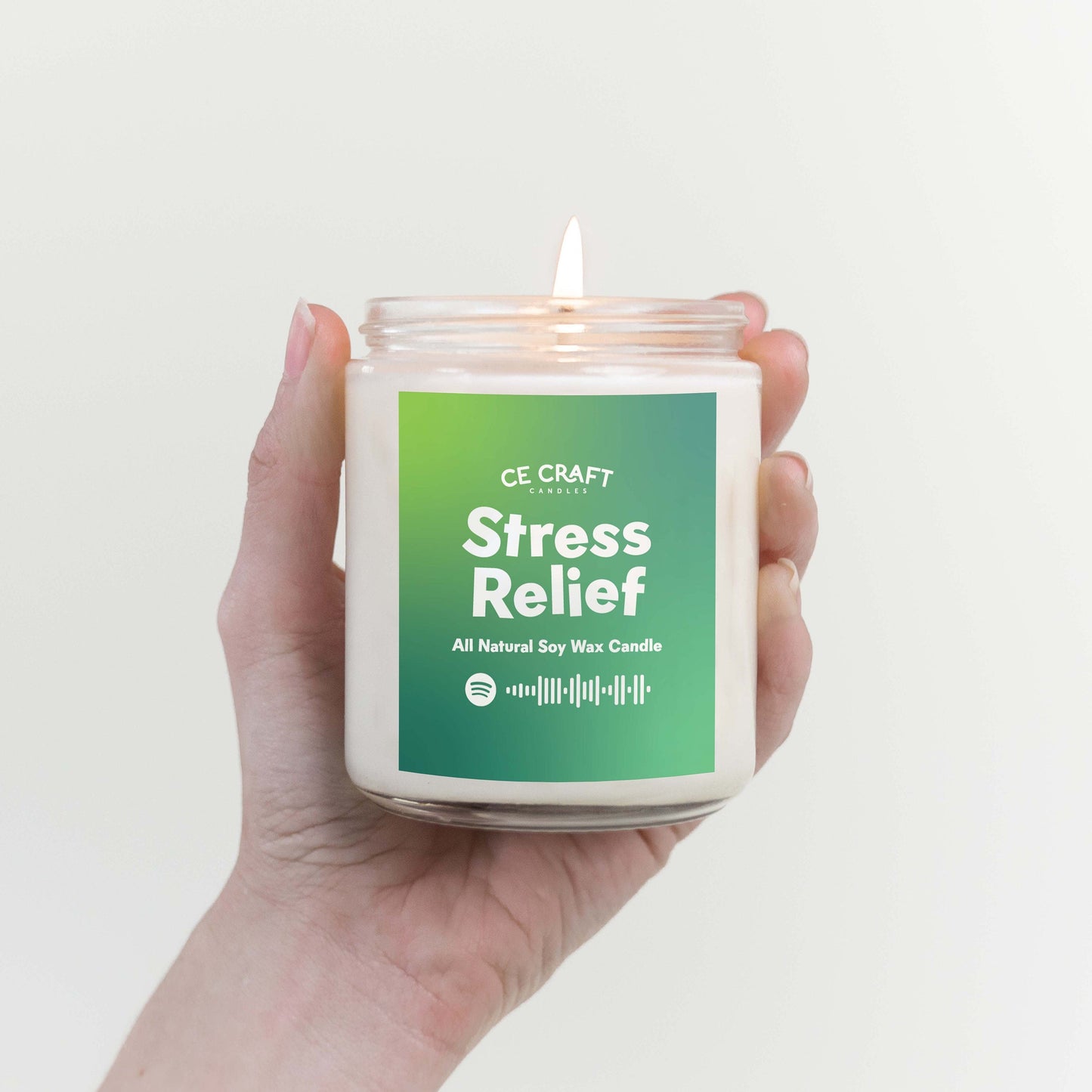 Stress Relief Playlist Scented Candle C & E Craft Co 
